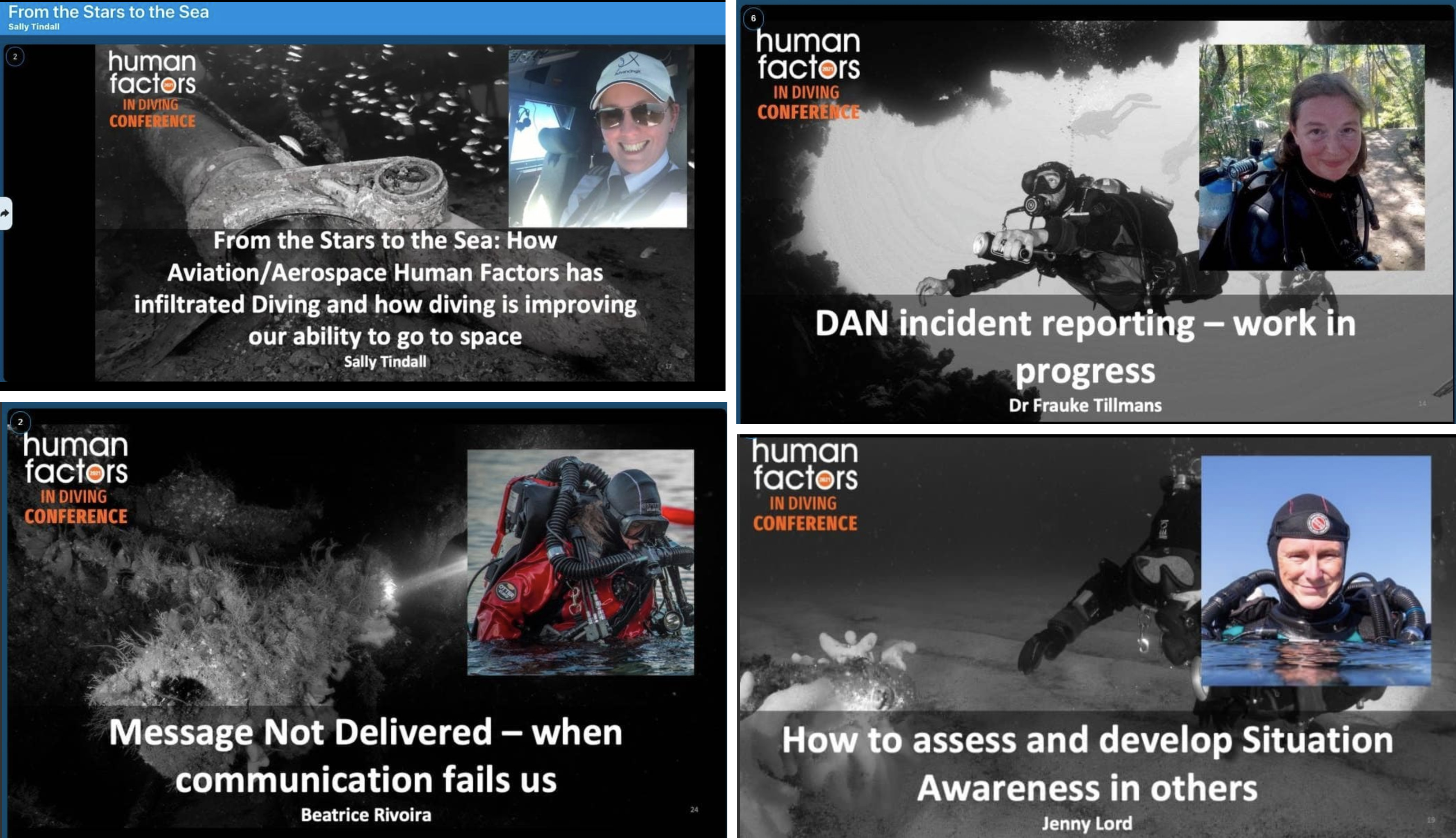 Speakers at the Human Factors in Diving Conference